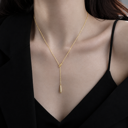 SHIZUKU NECKLACE ゴールドカラー着用 補正版